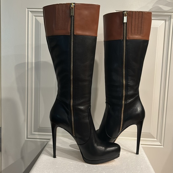 MICHAEL Michael Kors Hayley Boot (Black/Luggage - Picture 7 of 13